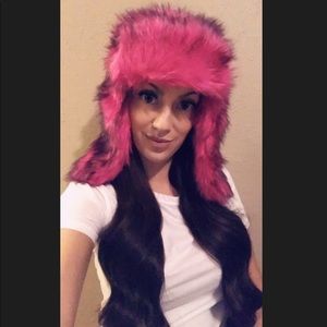 Juicy Couture Hot Pink Faux Fur Trapper Hat